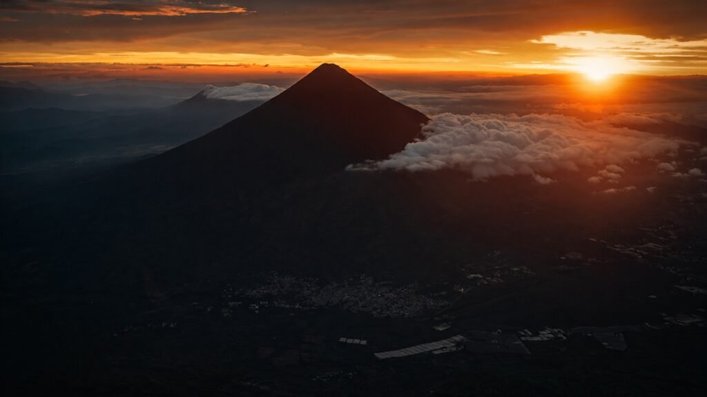 Acatenango during dusk