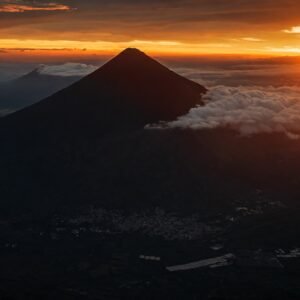 Acatenango during dusk